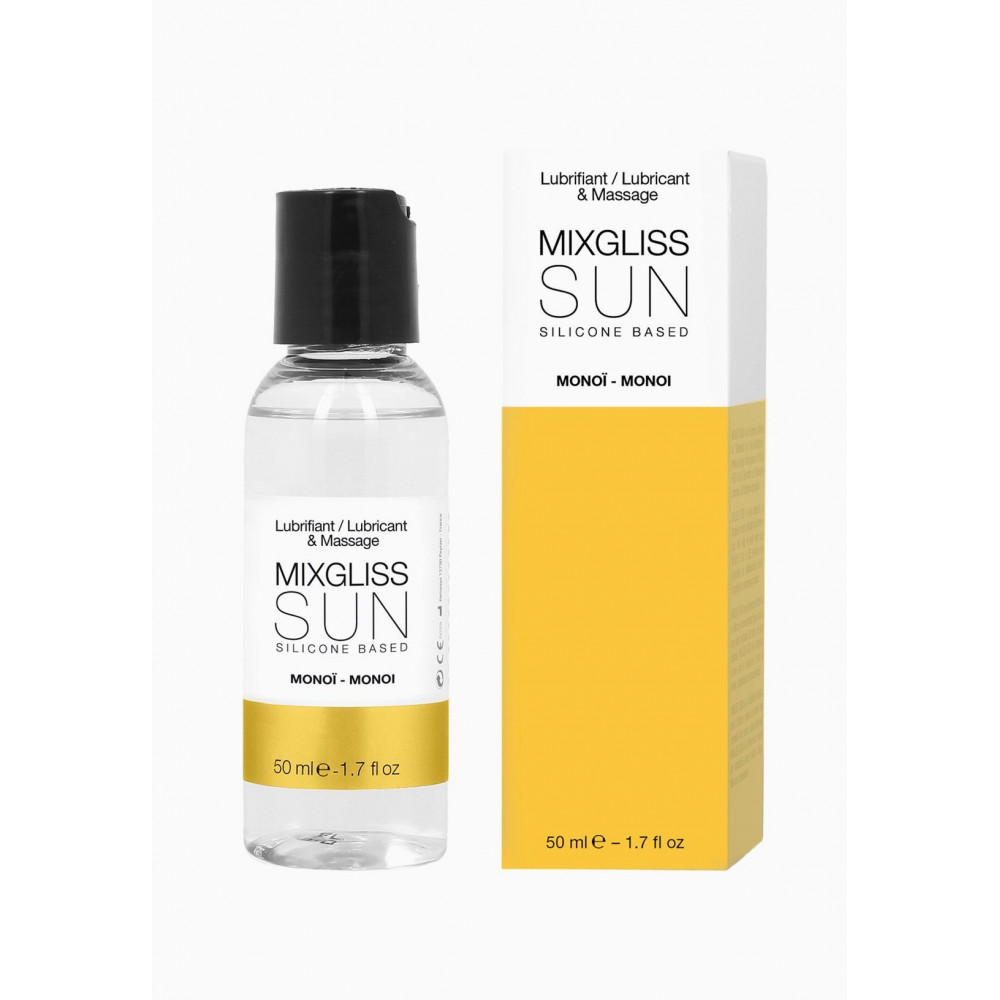 Смазки на силиконовой основе - Лубрикант на силиконовой основе MixGliss SUN MONOI (50 мл) с ароматом масла Манои