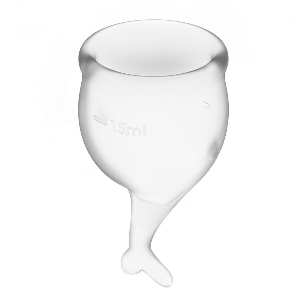 Менструальні чаші - Набір менструальних чаш Satisfyer Feel Secure (transparent), 15мл і 20мл, мішечок для зберігання 2