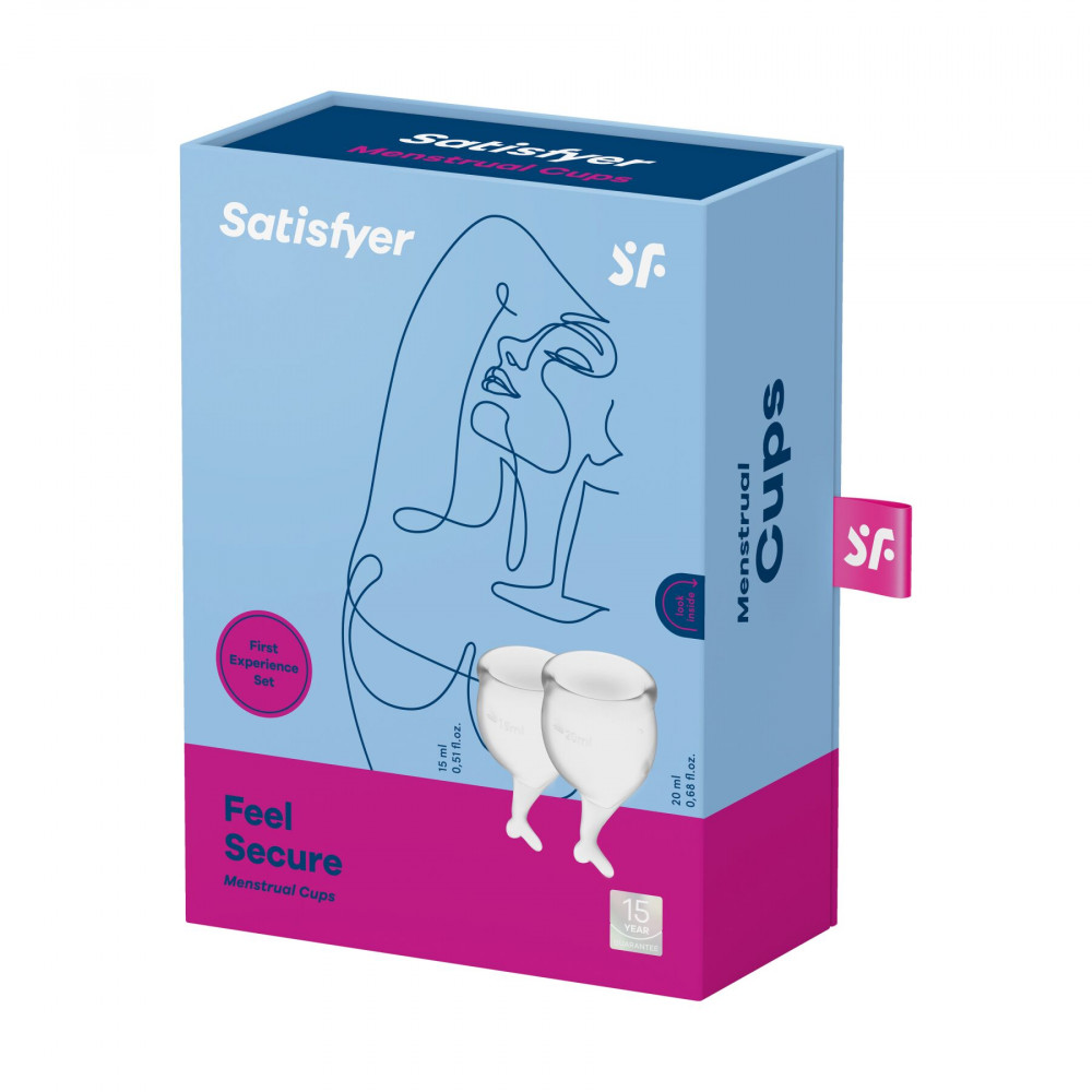Менструальні чаші - Набір менструальних чаш Satisfyer Feel Secure (transparent), 15мл і 20мл, мішечок для зберігання 3