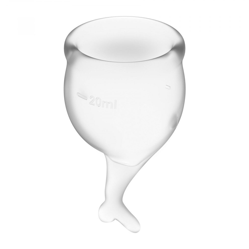Менструальні чаші - Набір менструальних чаш Satisfyer Feel Secure (transparent), 15мл і 20мл, мішечок для зберігання 1