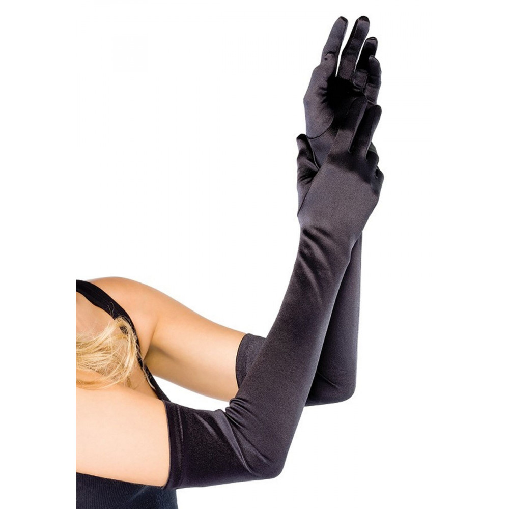 Чулки - Длинные перчатки Leg Avenue Extra Long Satin Gloves black