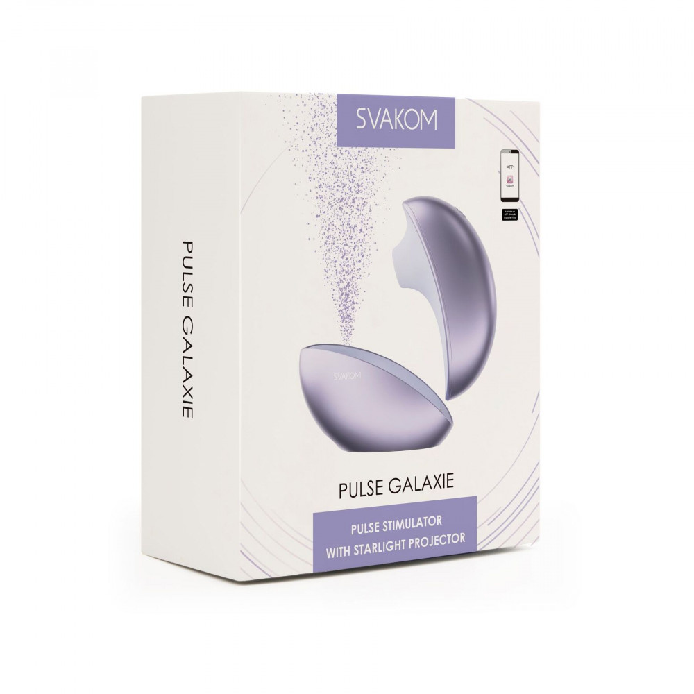 Вакуумный вибратор - Вакуумный клиторальний смарт-стимулятор Svakom Pulse Galaxie Metal Lilac, проектор звездного неба 11