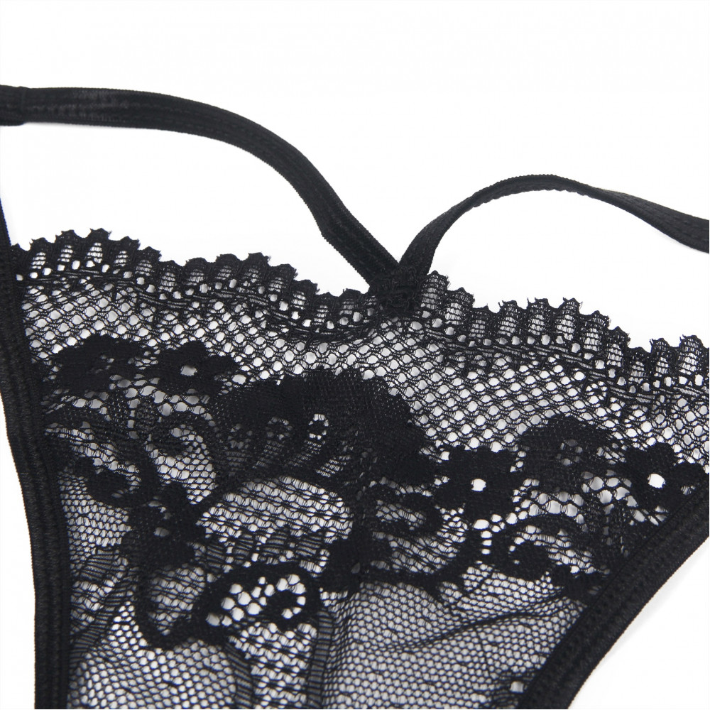 Різне - Стринги мереживні Star Night, чорні, S 7