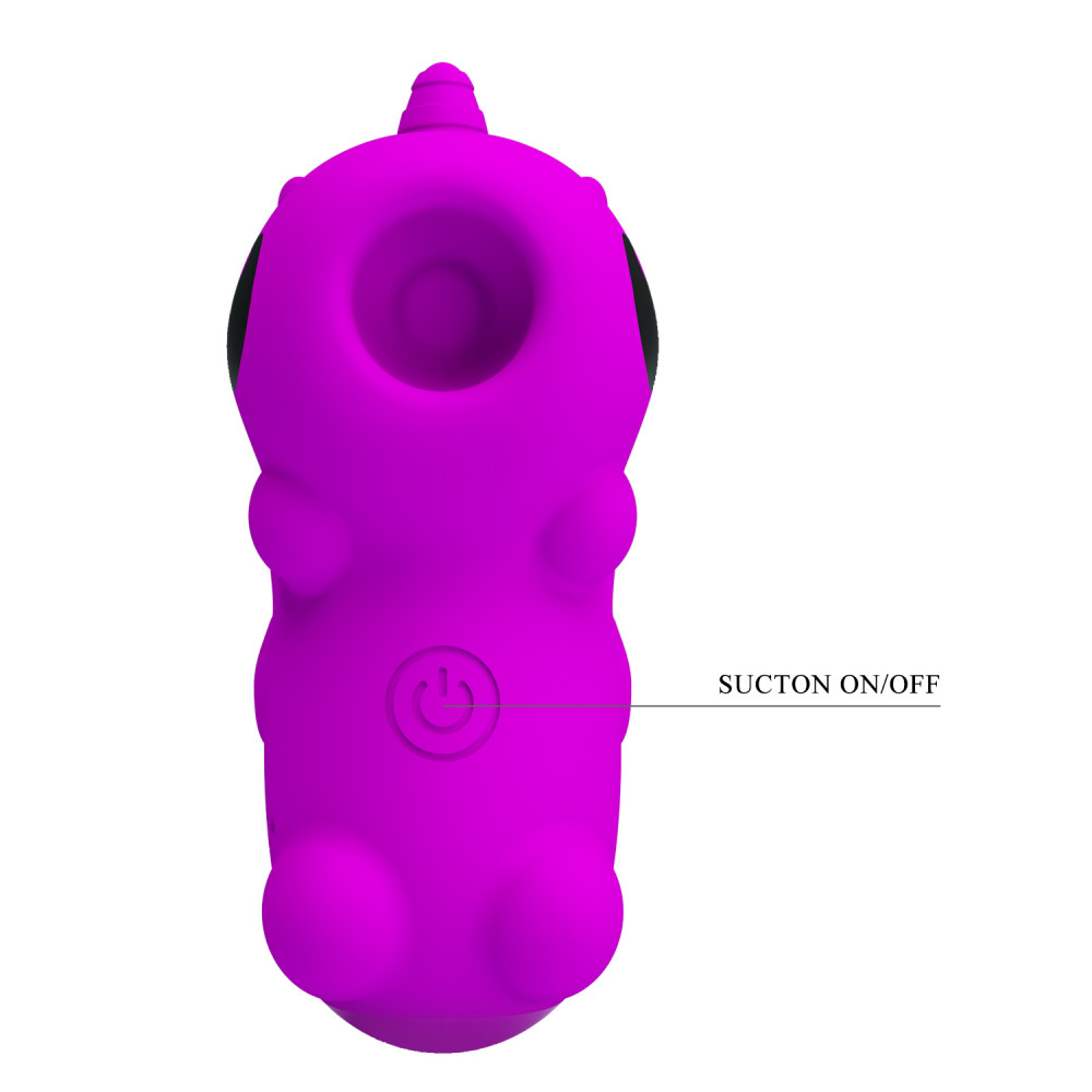 Вакуумный вибратор - Стимулятор для клитора Pretty Love Magic Unicorn на палец, фуксия, 7.5 см 7