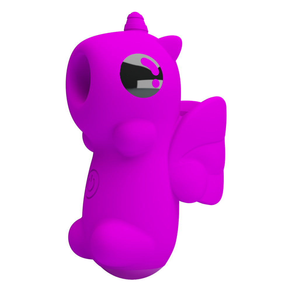 Вакуумный вибратор - Стимулятор для клитора Pretty Love Magic Unicorn на палец, фуксия, 7.5 см 3