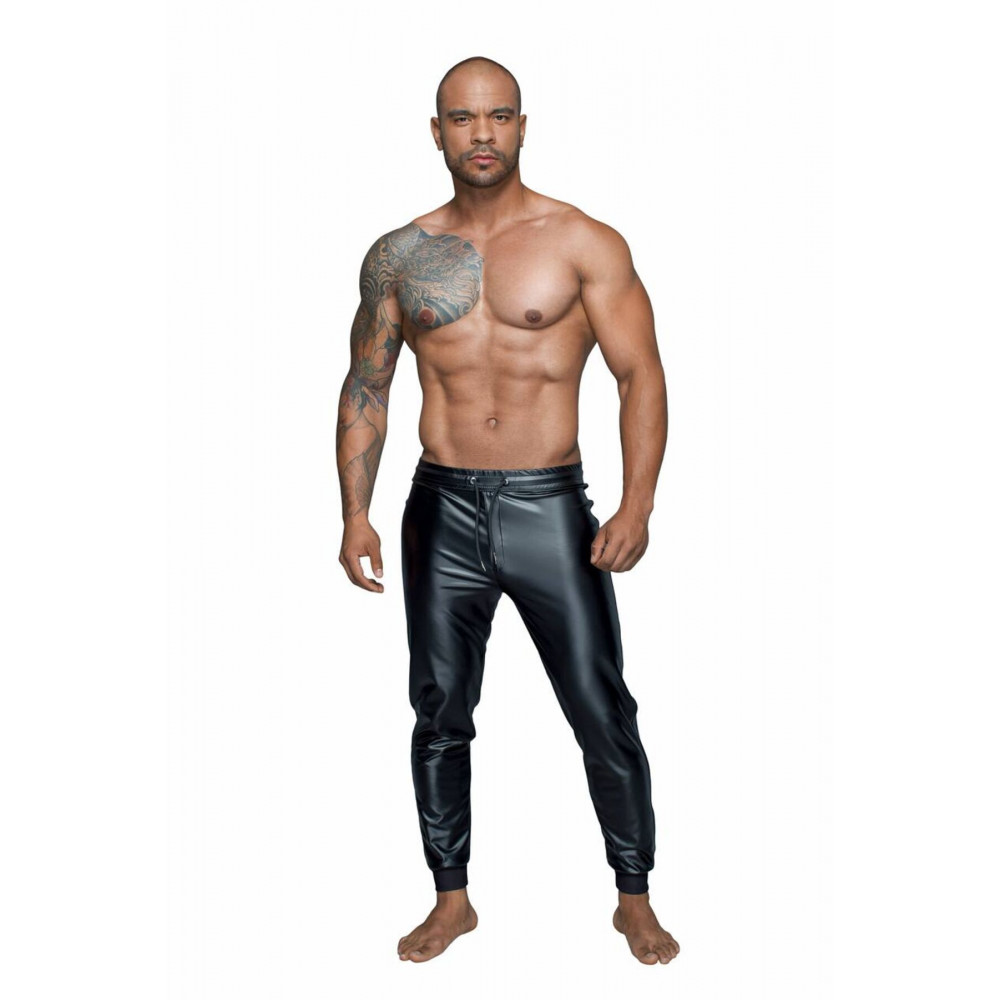 Стринги, трусы и шорты - Мужские треггинсы Noir Handmade H063 Powerwetlook treggings - XXL 3