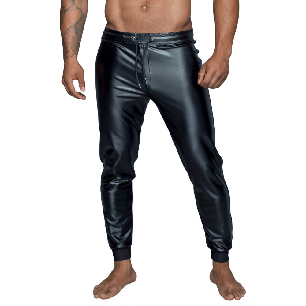 Стринги, трусы и шорты - Мужские треггинсы Noir Handmade H063 Powerwetlook treggings - XXL