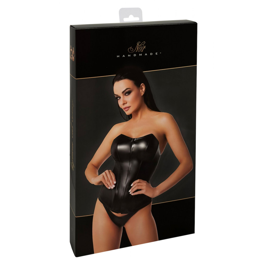 Різне - Корсет Noir Handmade F334 Powerwetlook corset - XXL 7