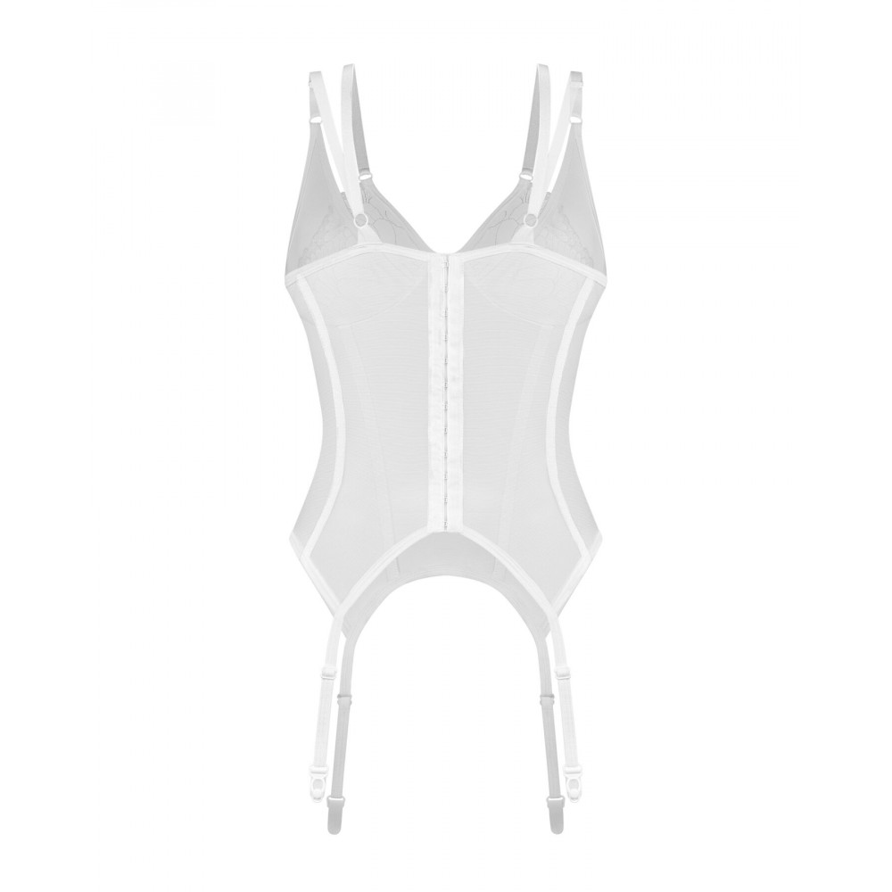 Женское эротическое белье - Корсет Obsessive Arrowel White corset 2XL/3XL 2