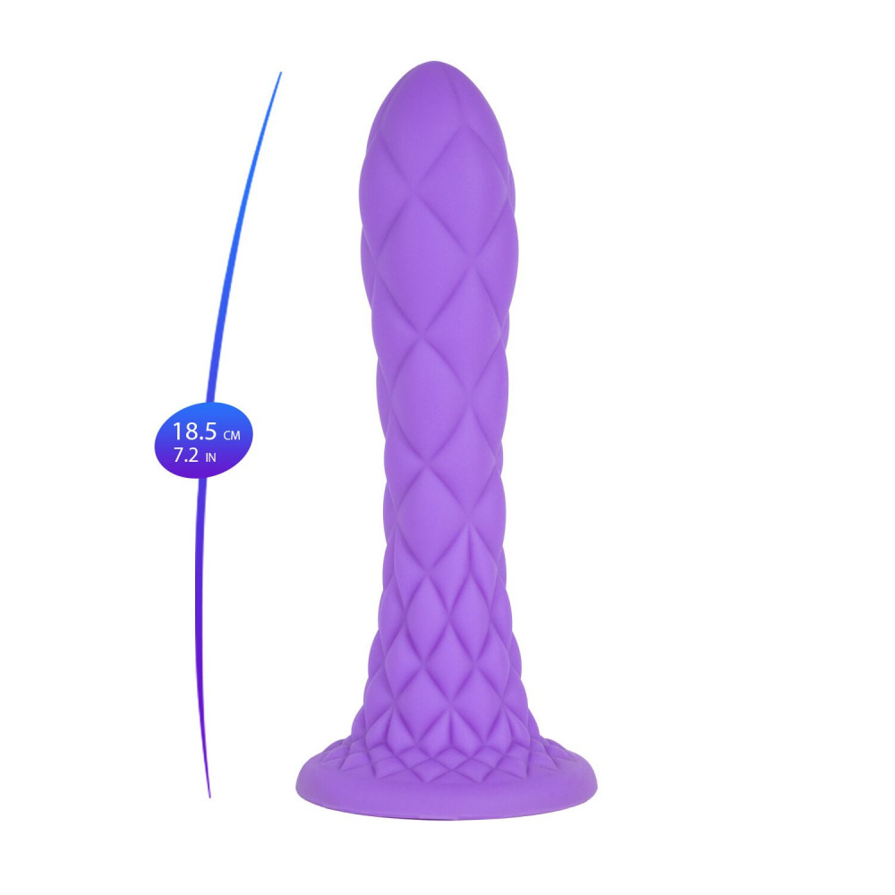 Фалоімітатор - Фалоімітатор SilexD Fantasy Liquid Silicone Dreamy 7in Purple 4