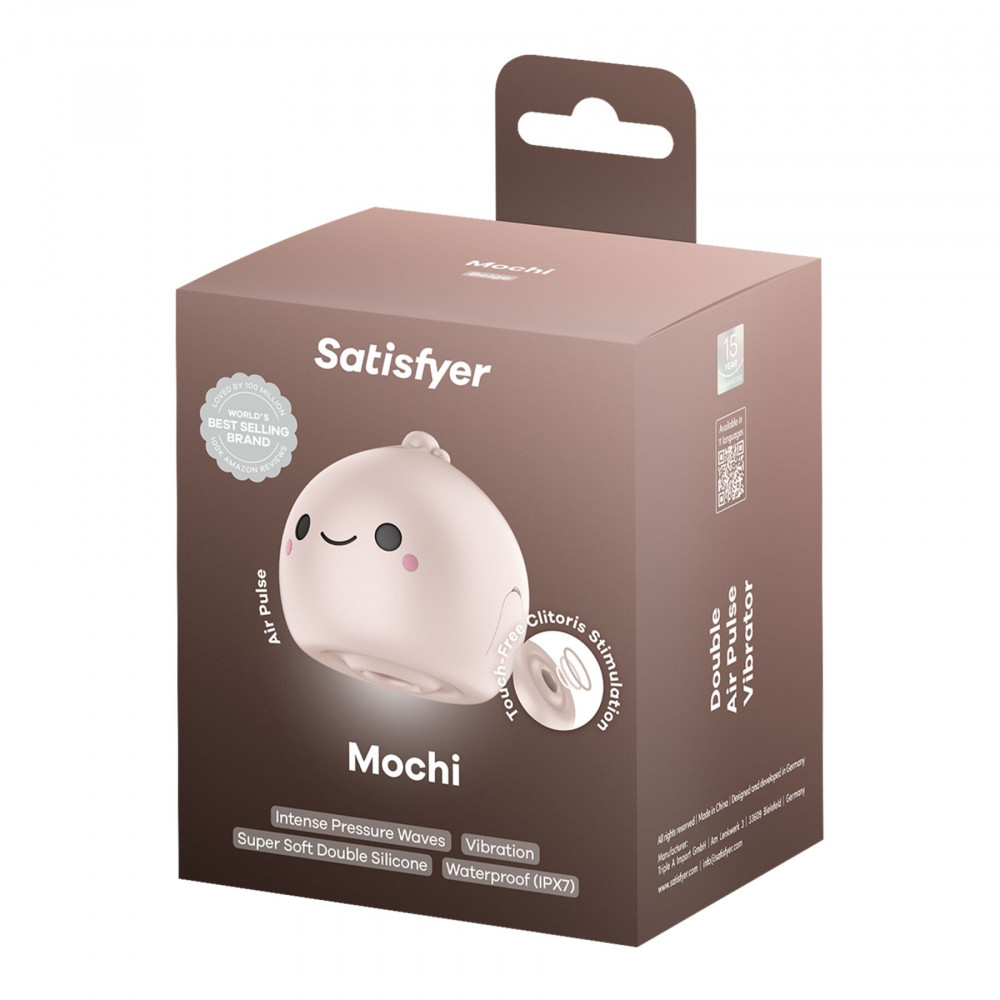 Вакуумный вибратор - Вакуумный клиторальный стимулятор Satisfyer Mochi Beige 4