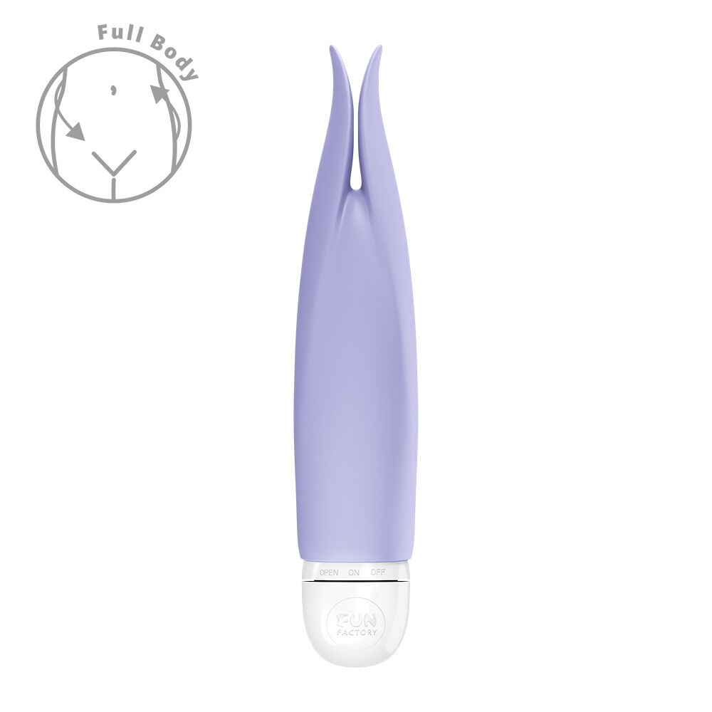 Вібропулі та міні-вібратори - Вібратор з пелюстками Fun Factory VOLITA purple, компактний, дуже тихий, на батарейках 3