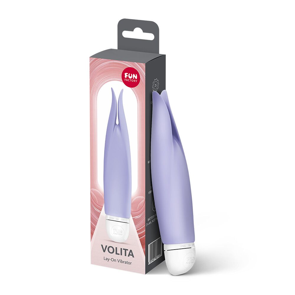 Вібропулі та міні-вібратори - Вібратор з пелюстками Fun Factory VOLITA purple, компактний, дуже тихий, на батарейках 5