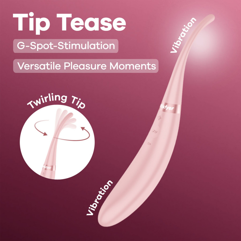Вібропулі та міні-вібратори - Вібратор Satisfyer Tip Tease Rose 7