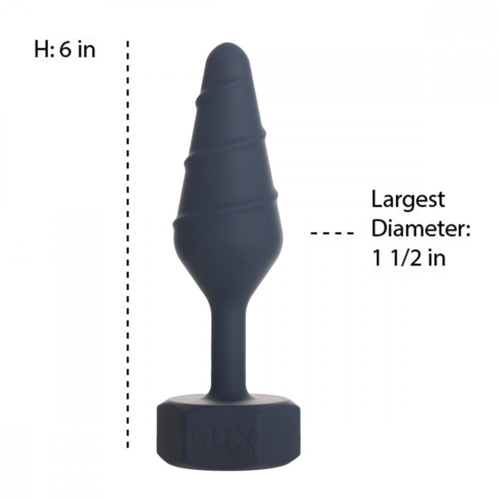 Анальні іграшки без вібрації - Анальна пробка Lux Active Twist Plug Large Blue 3