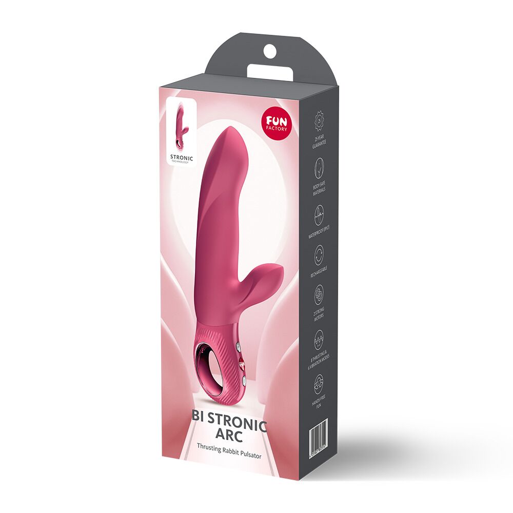 Классический вибратор - Пульсатор Fun Factory Bi Stronic Arc Raspberry 10