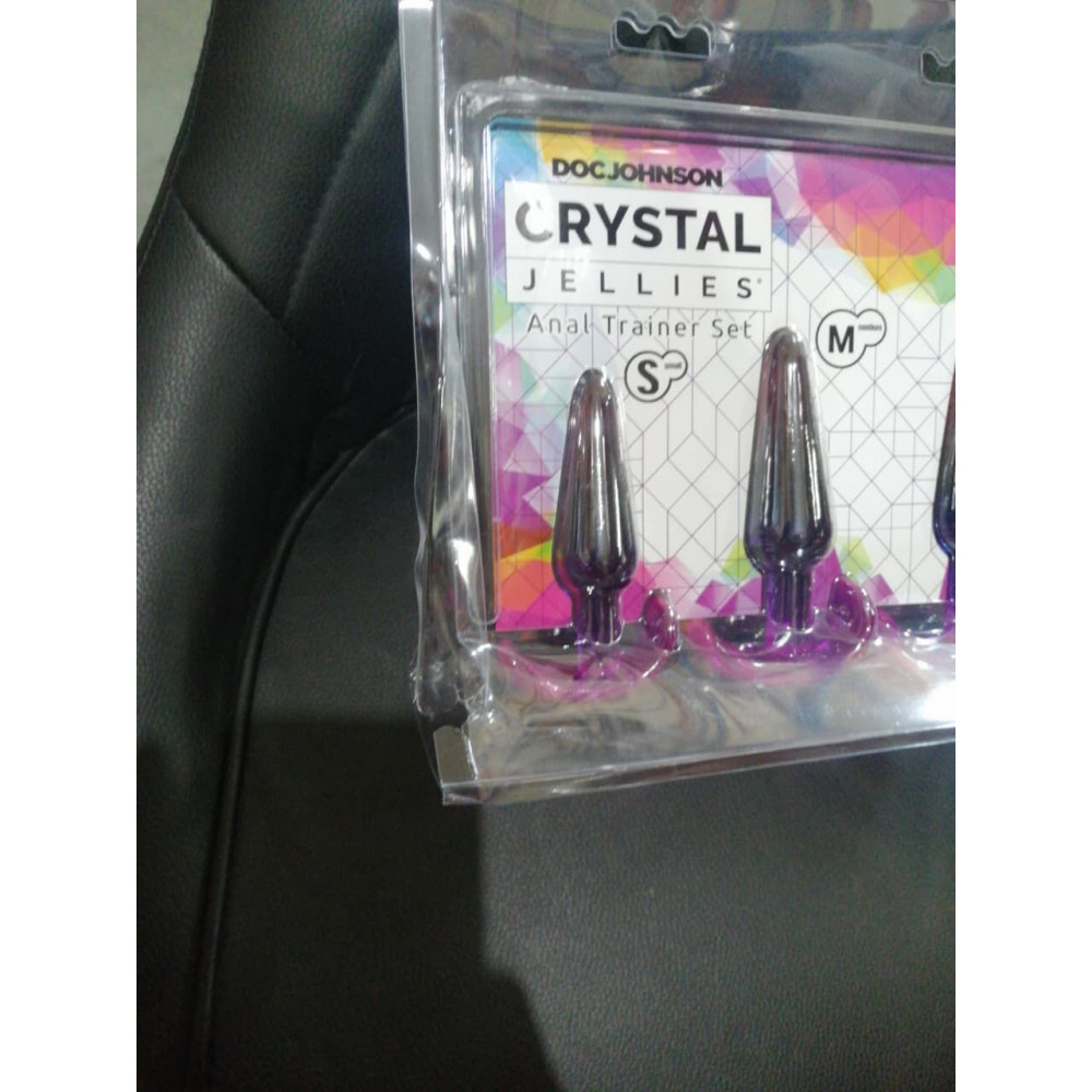 Секс іграшки - Набір анальних пробок Doc Johnson Crystal Jellies - Anal Trainer Set - Rainbow (м'яте паковання!!!) 1