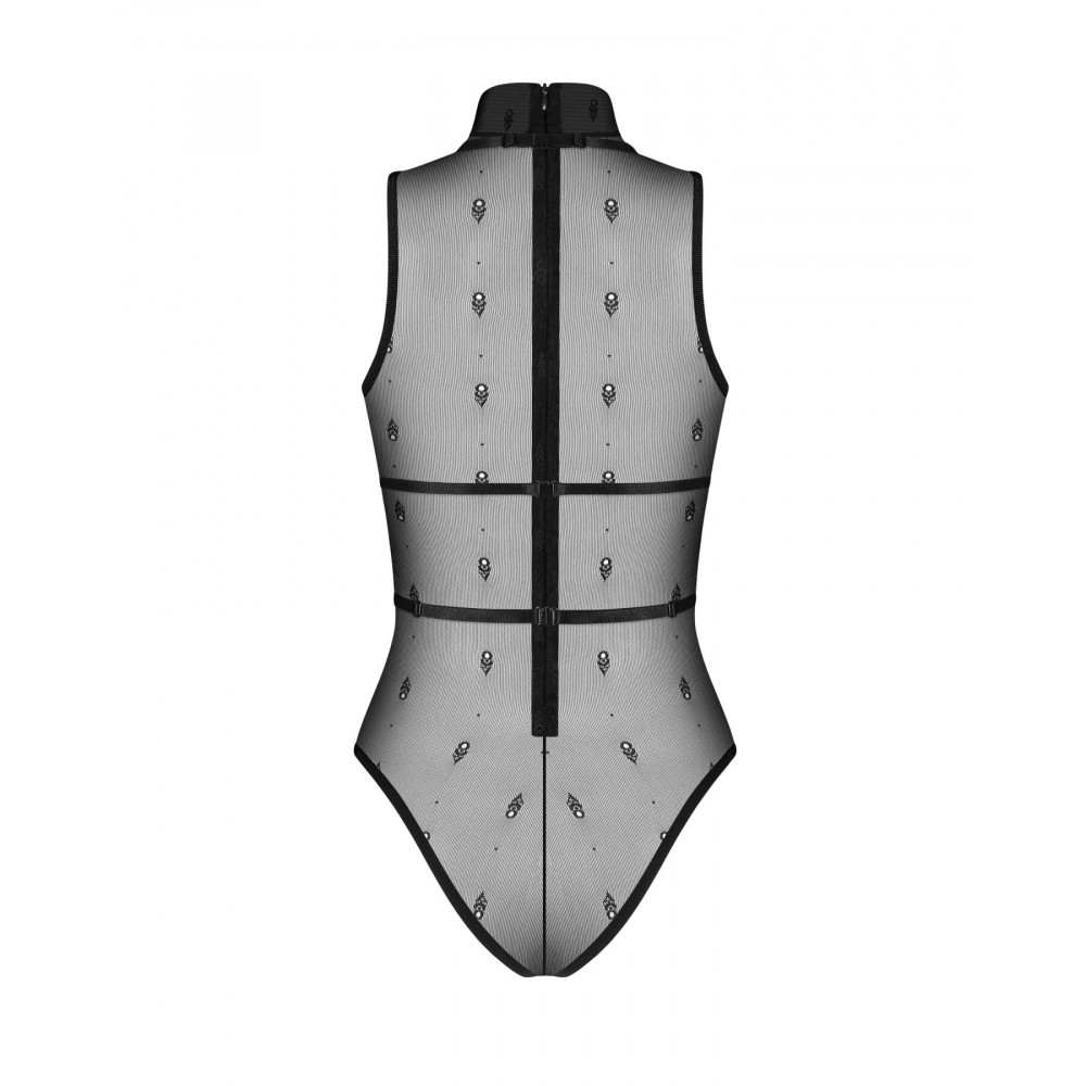 Жіноча еротична білизна - Боді Obsessive Anniverse Special teddy & harness 2XL/3XL 5