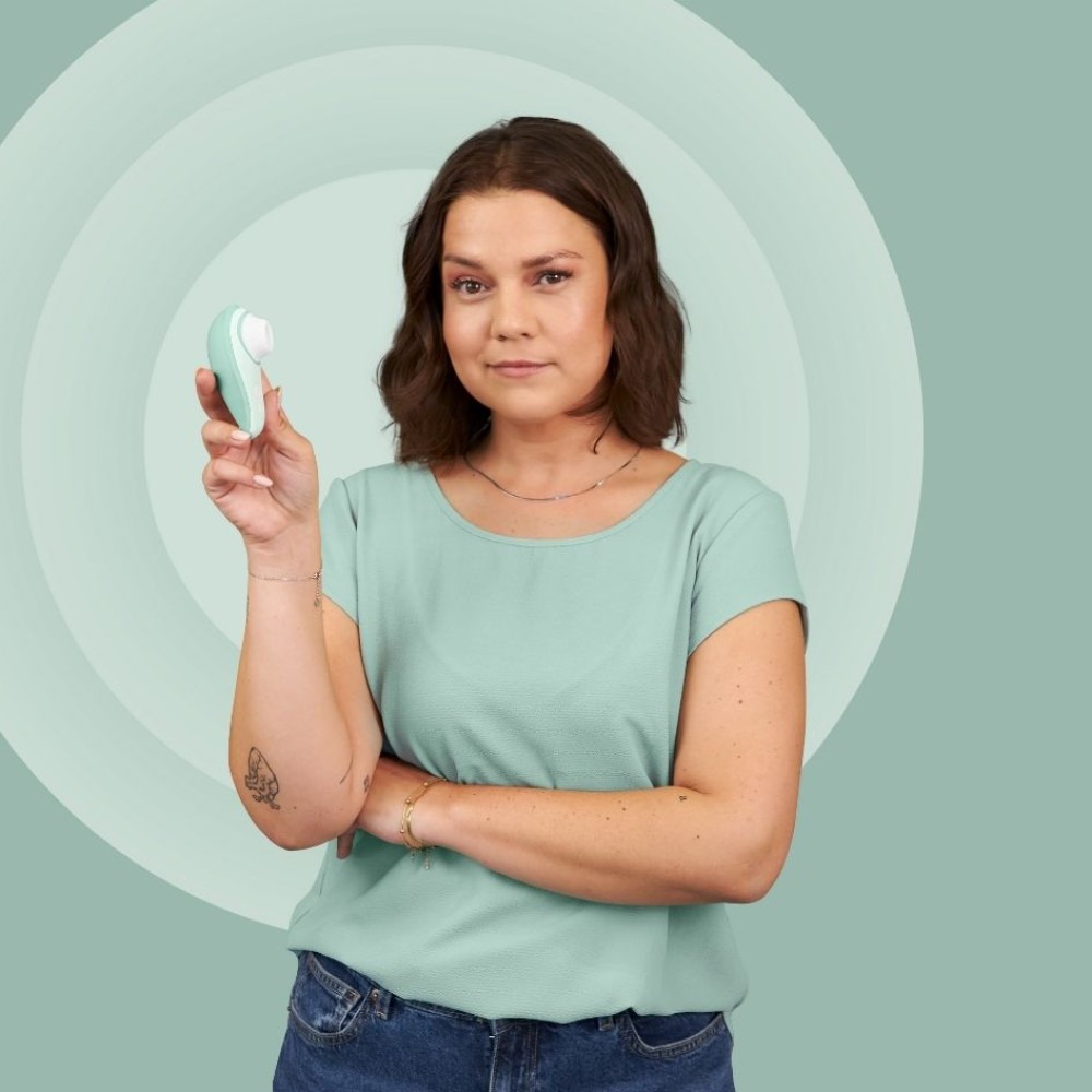 Вакуумний вібратор - Вакуумний кліторальний стимулятор, Womanizer Liberty 2 Sage, світло-зелений 11