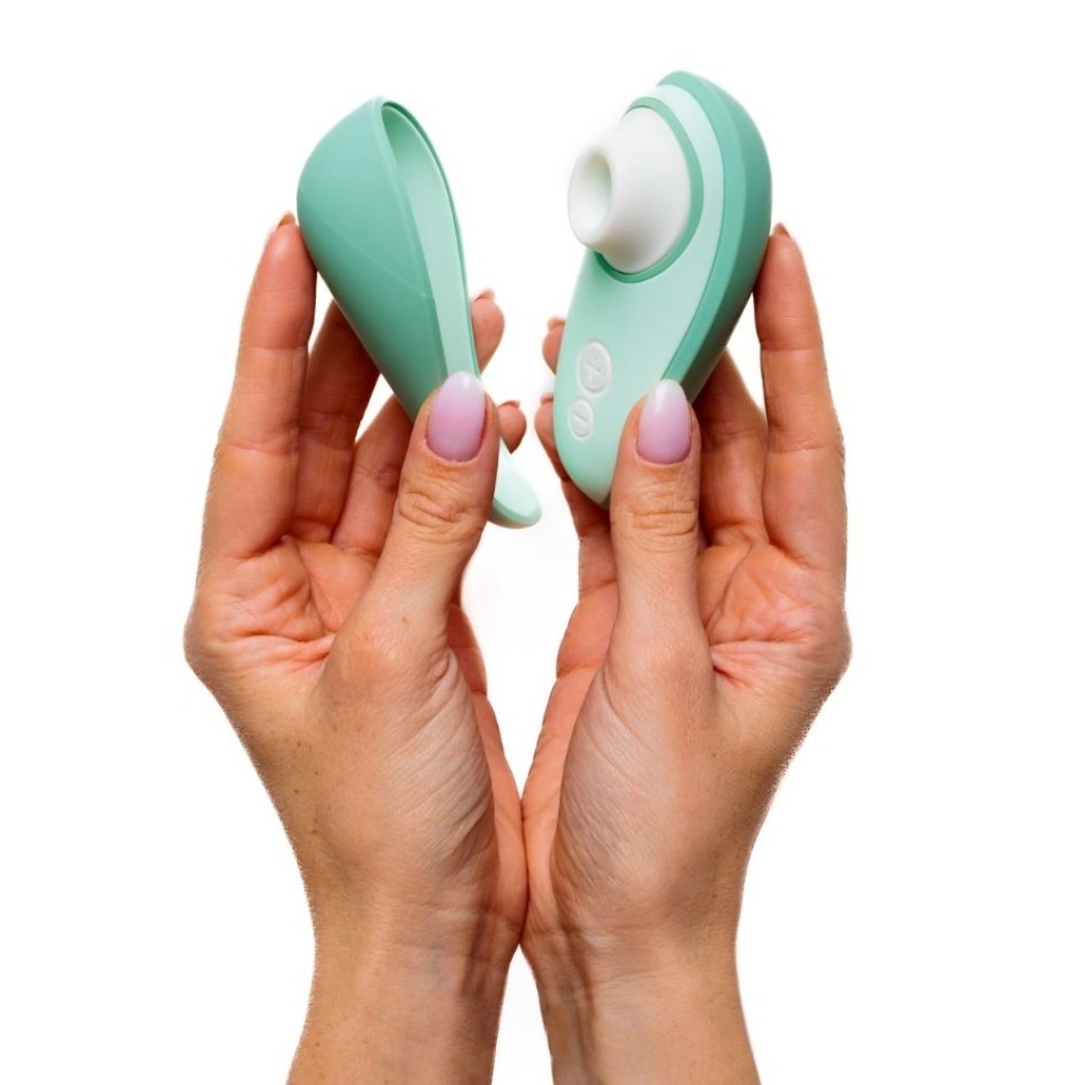 Вакуумний вібратор - Вакуумний кліторальний стимулятор, Womanizer Liberty 2 Sage, світло-зелений 6