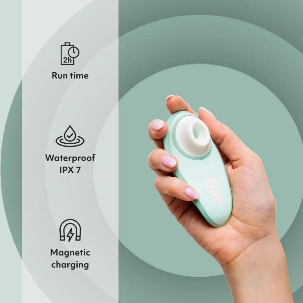 Вакуумний вібратор - Вакуумний кліторальний стимулятор, Womanizer Liberty 2 Sage, світло-зелений 8