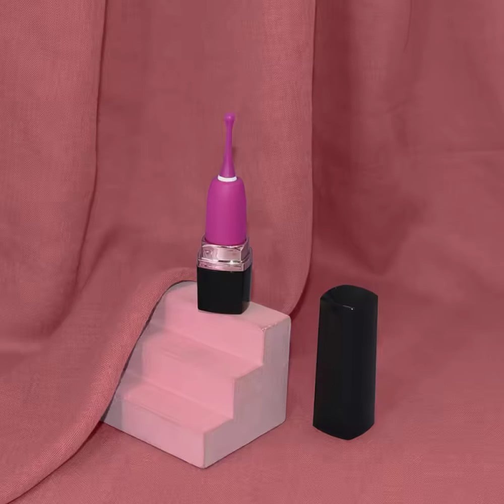 Різне - Вібратор для клітора для точкової стимуляції у вигляді помади Sweet Em з двома насадками 3