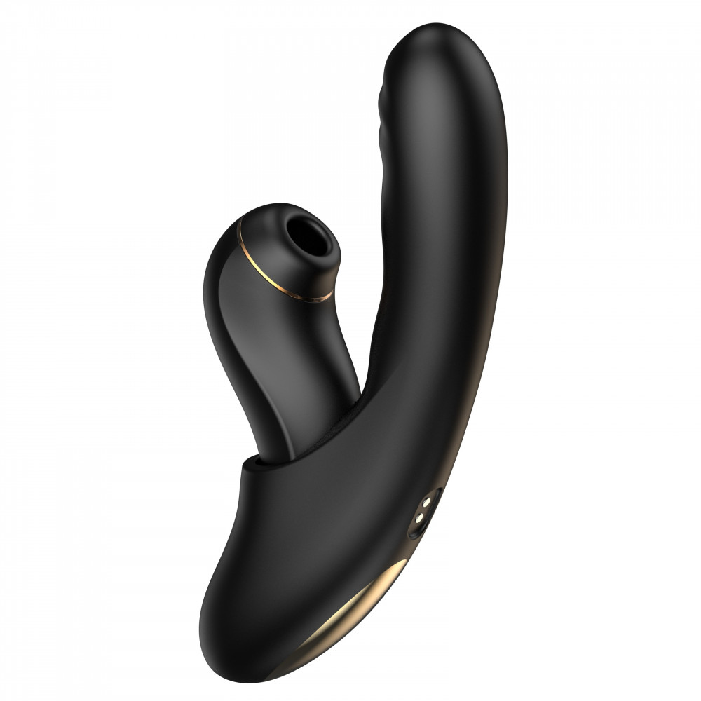  - Смарт вібратор для стимуляції клітора з фрикціями BeYourLover Fatima та змінною насадкою, чорний