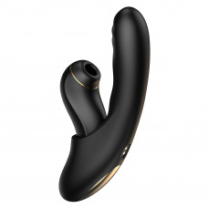 Смарт вібратор для стимуляції клітора з фрикціями BeYourLover Fatima та змінною насадкою, чорний