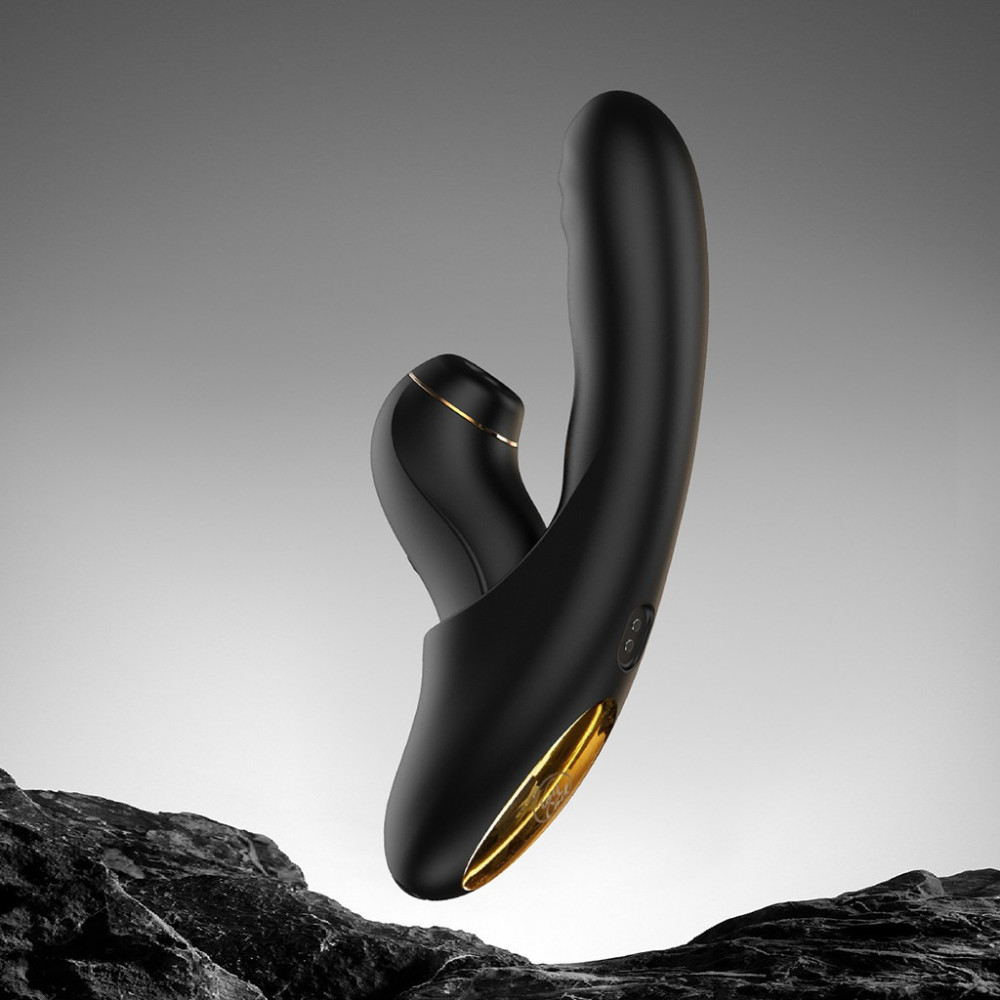  - Смарт вібратор для стимуляції клітора з фрикціями BeYourLover Fatima та змінною насадкою, чорний 3