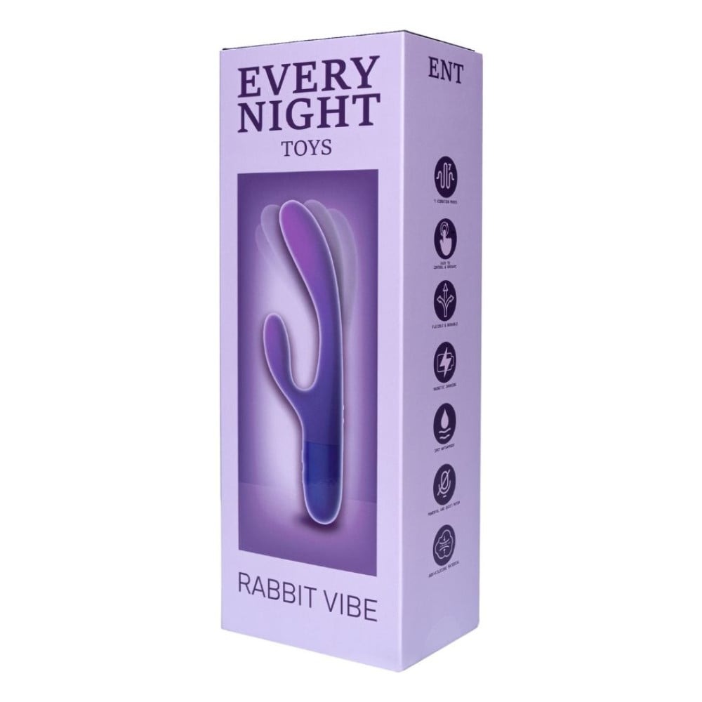 Різне - Вібратор кролик Every Night Toys для точки G, синьо-фіолетовий градієнт 2