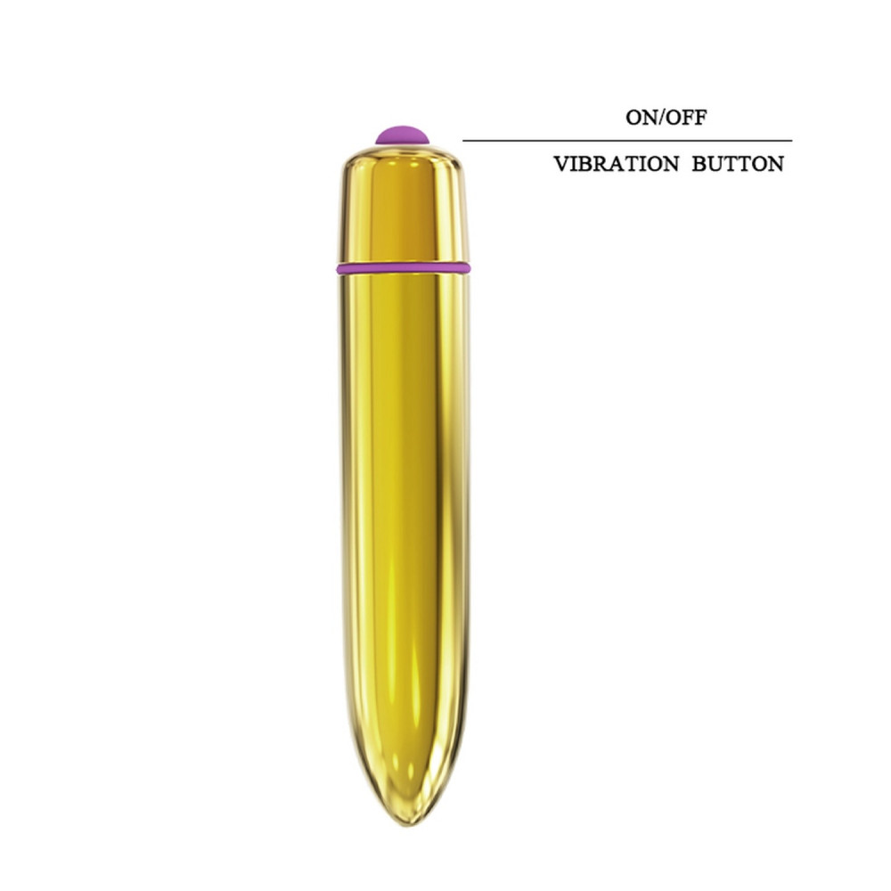  - Вібропуля із загостреним кінчиком BAILE Mini vive, золотистий, 10 х 1.7 см 4
