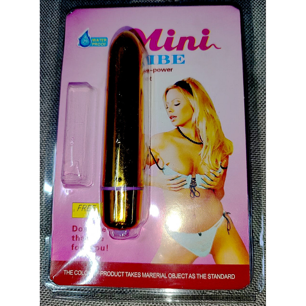  - Вібропуля із загостреним кінчиком BAILE Mini vive, золотистий, 10 х 1.7 см 6