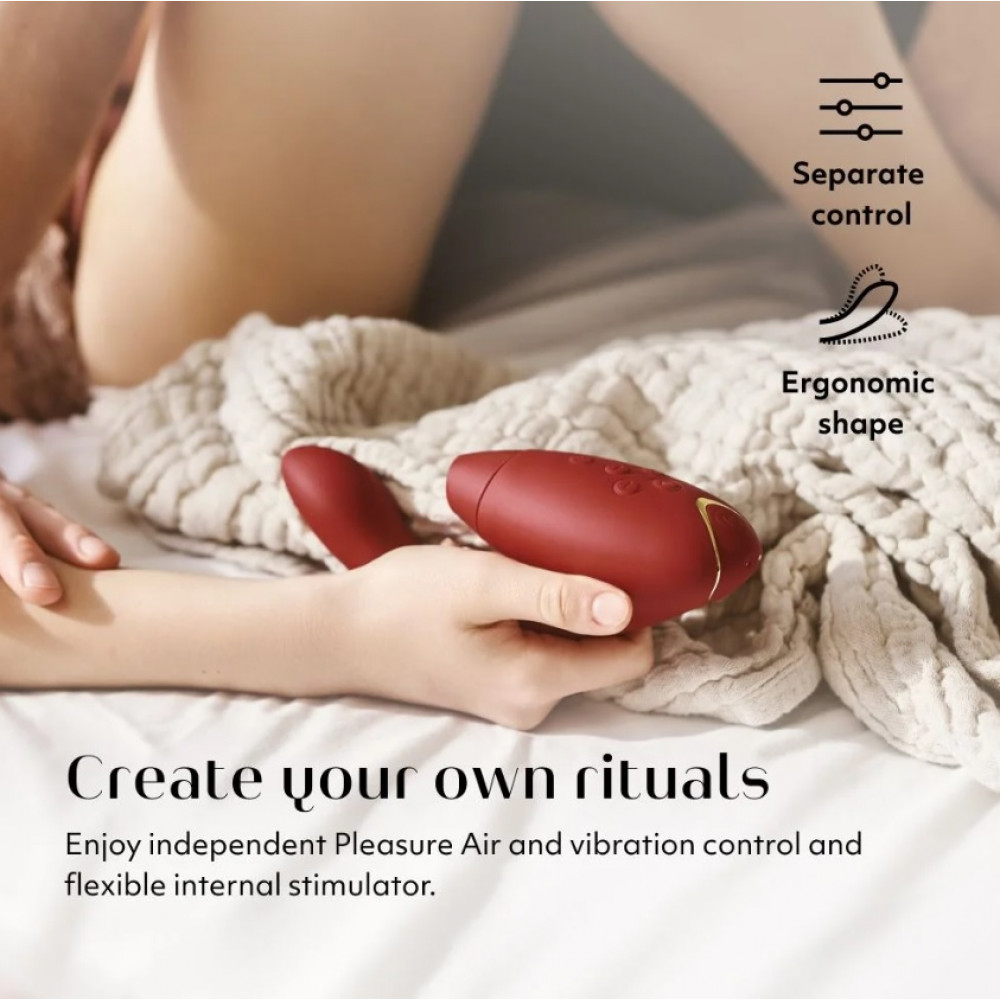 Вакуумный вибратор - Инновационный бесконтактный вибратор-стимулятор Womanizer Duo 2 Bordeaux 3