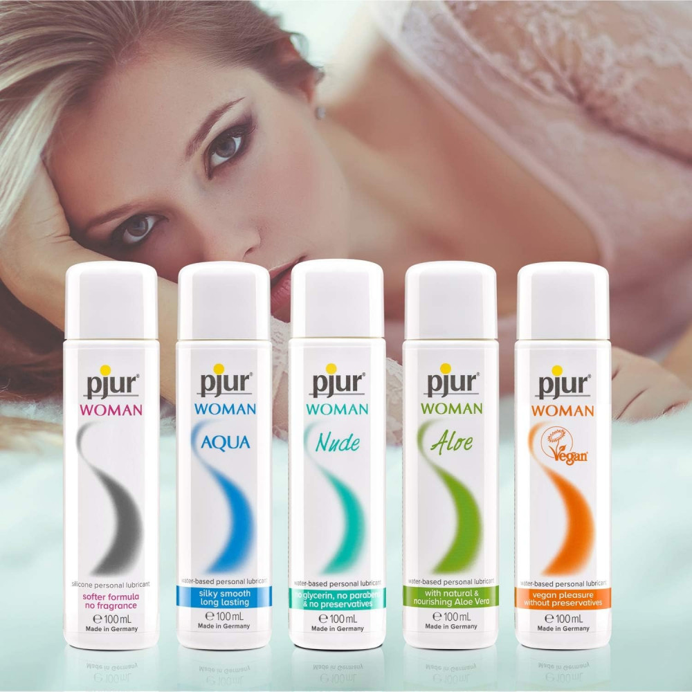 Разное - Лубрикант для чувствительной кожи 100 мл Pjur Woman Aqua на водной основе 4