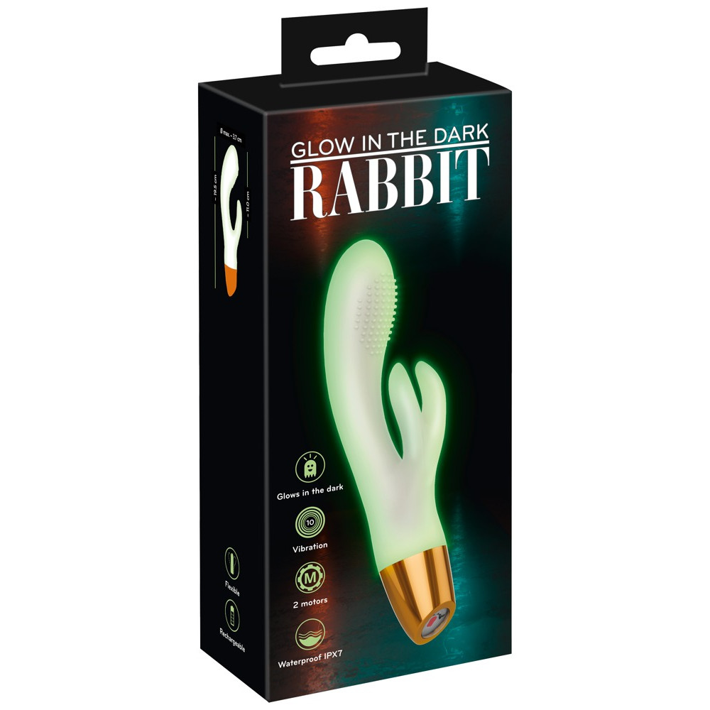 Секс игрушки - Вибратор кролик GITD Rabbit Vibrator, светится в темноте 1
