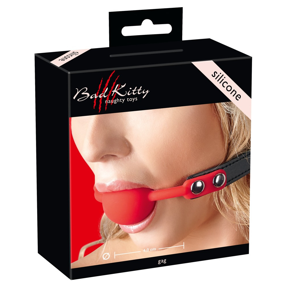 БДСМ игрушки - Кляп Bad Kitty RED Gag Silicone