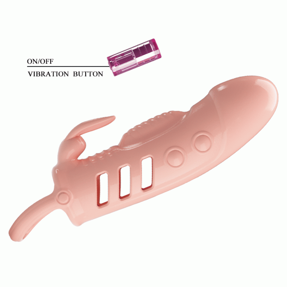  - УЦІНКА - Подовжуюча насадка з вібростимуляцією (на 2,5 см) PRETTY LOVE - PENIS SLEEVE Sloane, BI-026243 4
