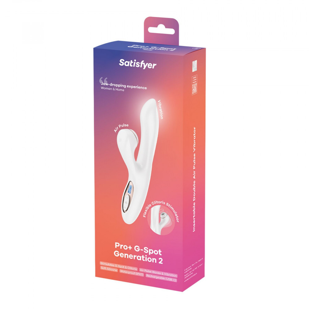 Секс игрушки - Вакуумный вибратор-кролик Satisfyer Pro+ G-Spot Generation 2 Wihte (мятая упаковка!!!) 8