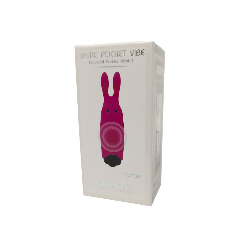 Клиторальный вибратор - Вибропуля Adrien Lastic Pocket Vibe Rabbit Pink со стимулирующими ушками 1
