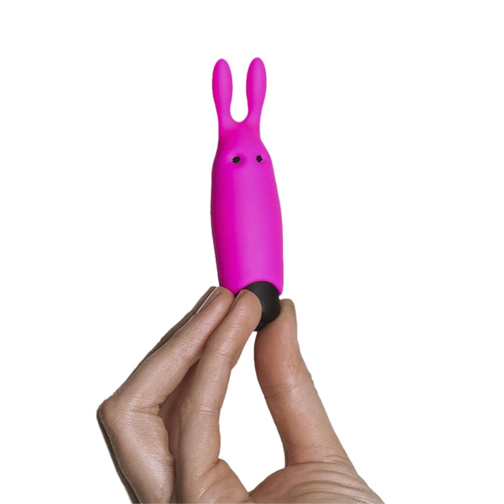 Клиторальный вибратор - Вибропуля Adrien Lastic Pocket Vibe Rabbit Pink со стимулирующими ушками 2