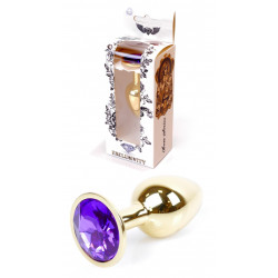 Анальная пробка Boss Series - Jewellery Gold PLUG Purple S, BS6400025