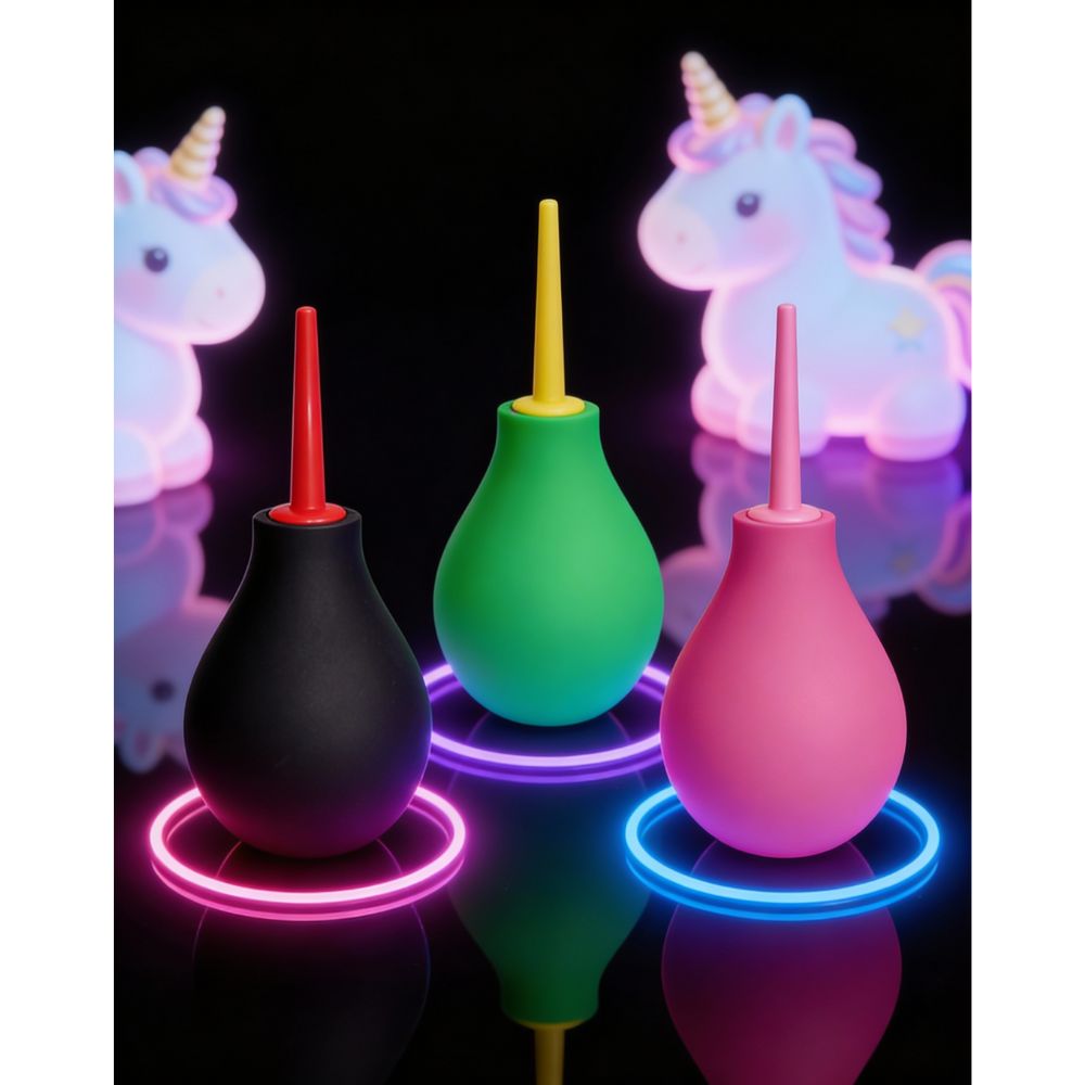 Анальные игрушки - Анальный душ UNIVIBE Green and Yellow 7