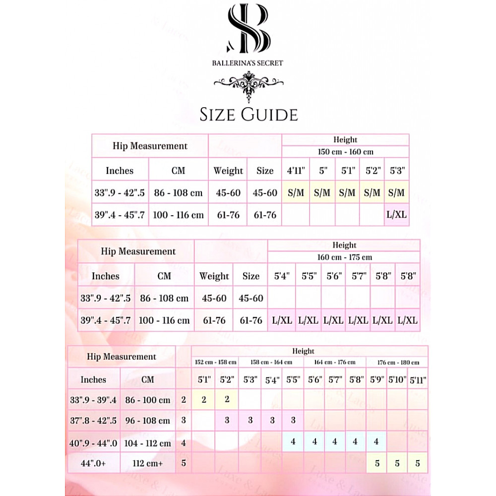  - Панчохи самофіксуючі Ballerina's Secret з контрастним мереживним верхом, S/M 2