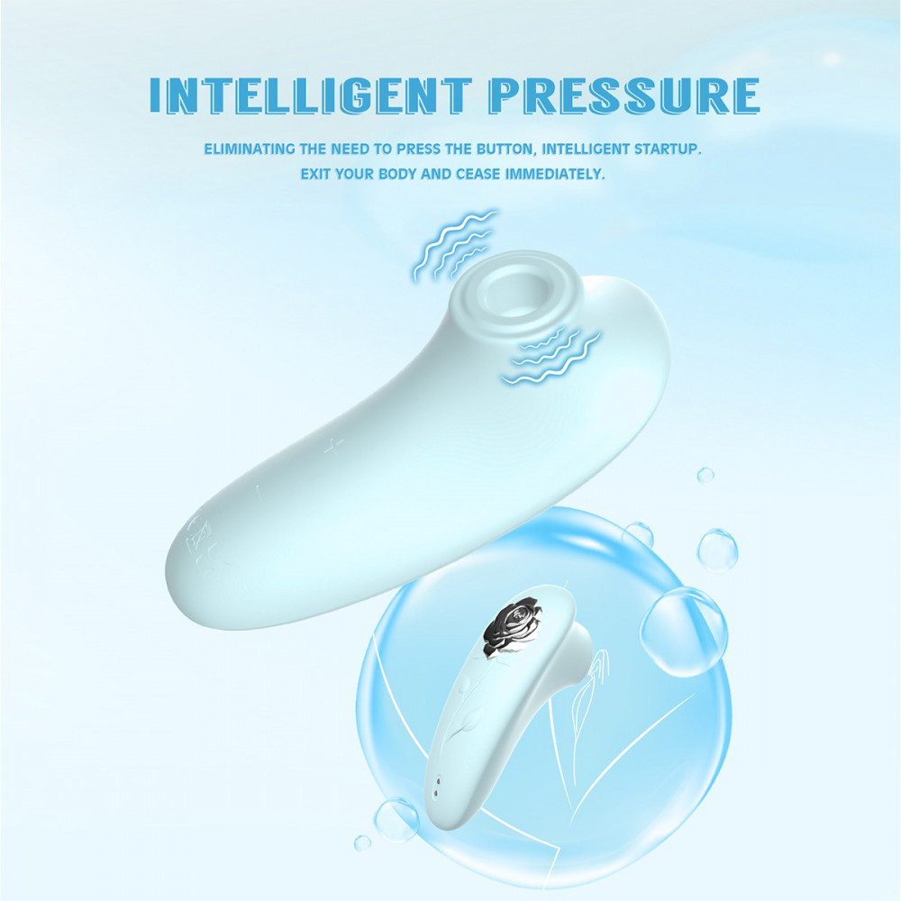 Вакуумный вибратор - Cтимулятор с пульсацией Chisa Kissen Cynthia для клитора, мятный 7