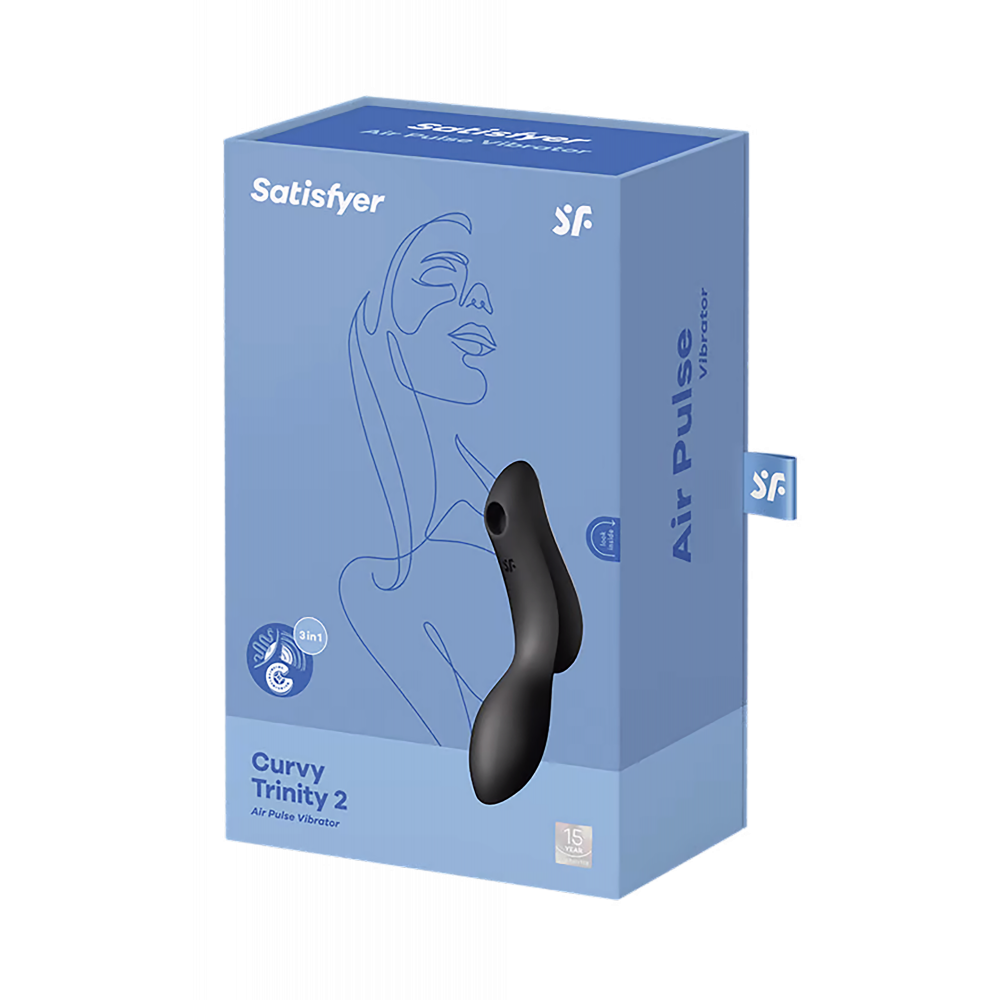 Разное - Двойной вибратор с вакуумной стимуляцией SATISFYER CURVY TRINITY 2 черный 7