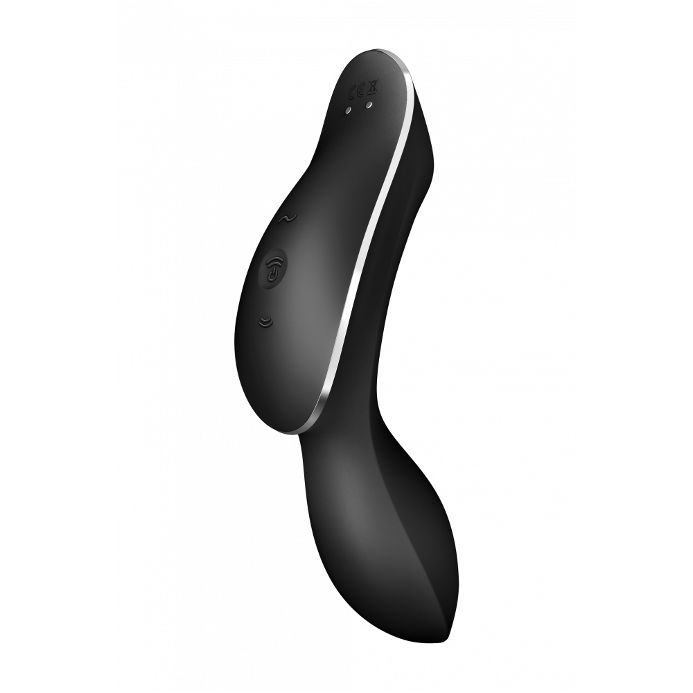 Разное - Двойной вибратор с вакуумной стимуляцией SATISFYER CURVY TRINITY 2 черный 6