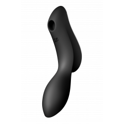 Двойной вибратор с вакуумной стимуляцией SATISFYER CURVY TRINITY 2 черный