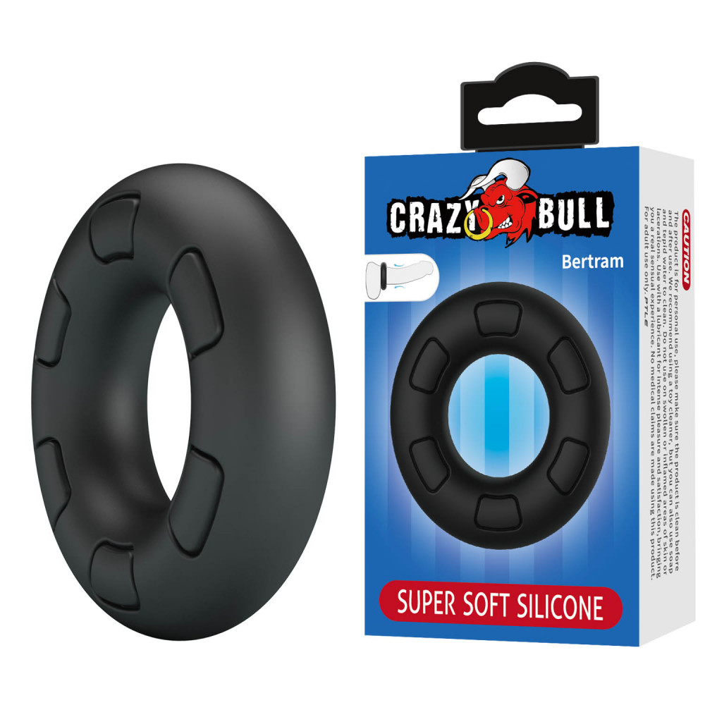  - Ерекційне кільце Crazy Bull - Bertram Super Soft Silicone Cock Ring, BI-210247