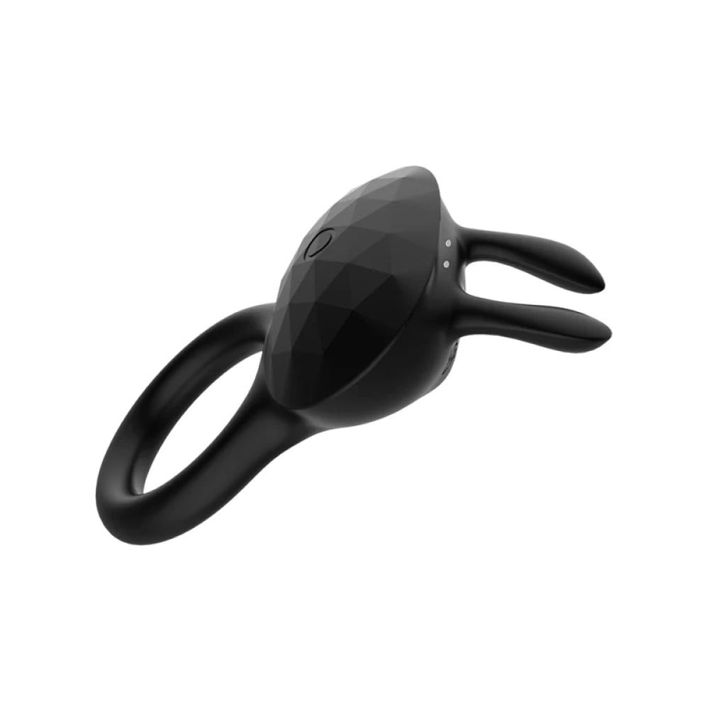  - Ерекційне віброкільце Every Night Toys Diamond The Duke з вушками для клітора, чорне 3