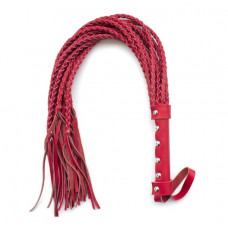 Флоггер натуральная кожа DS Fetish Leather flogger red